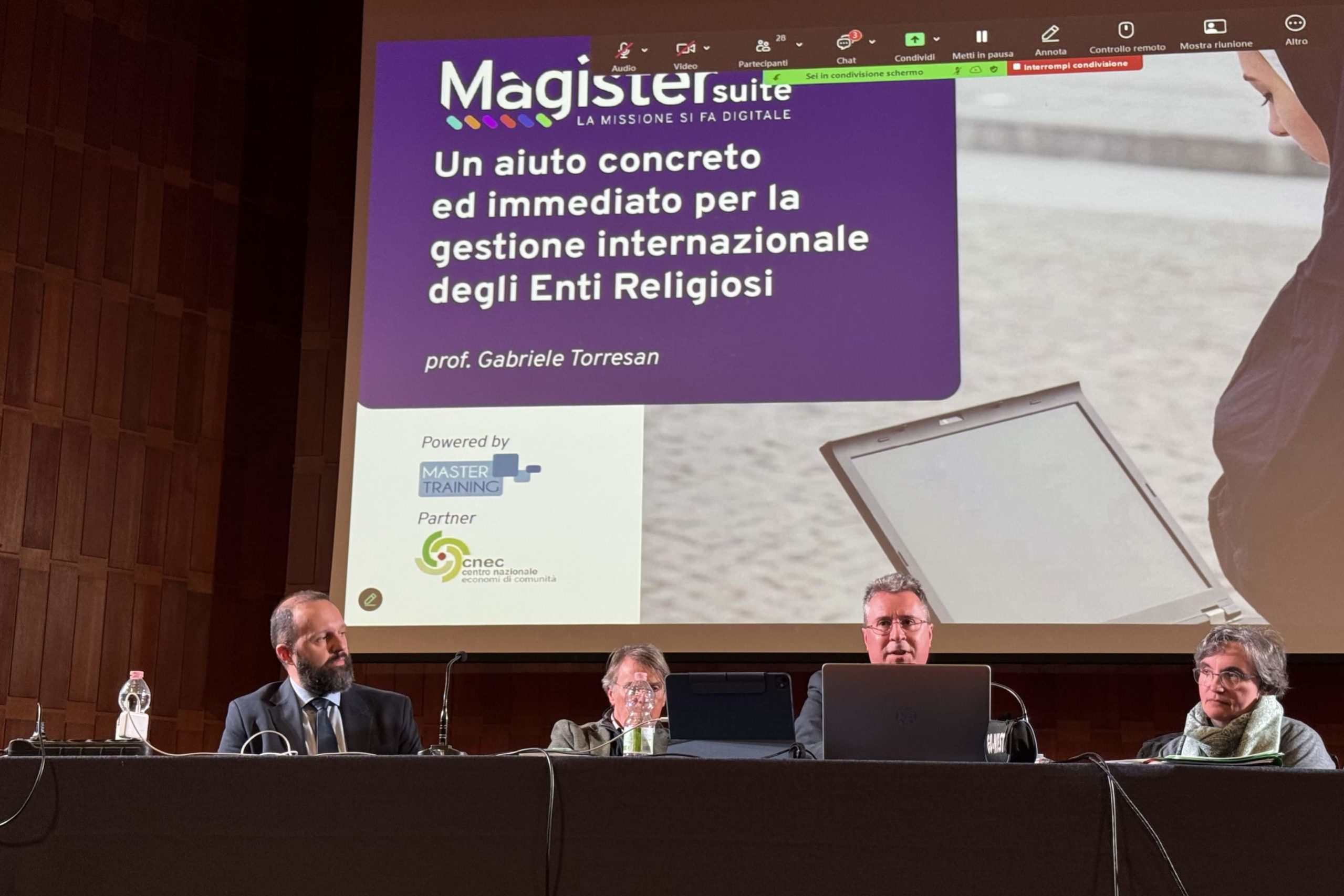 Fotografia dei relatori del convegno CNEC 2024
